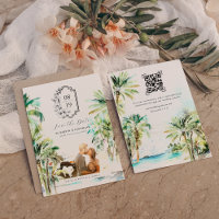 Tropisch strandpalmboom | Foto Save the Date