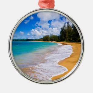 Tropisch strandparadijs, Hawaii Metalen Ornament