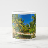 Tropisch strandresort, Belize Extra Grote Beker (Voorkant)