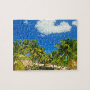 Tropisch strandresort, Belize Legpuzzel