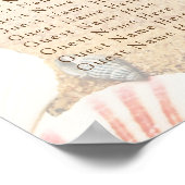 Tropisch strandstaartweddenzeeschema poster (Hoek)