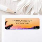 Tropisch strandstralen zonnestralen huwelijk etiket (Insitu)