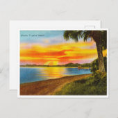 Tropisch Sunset Travel Briefkaart (Voorkant / Achterkant)