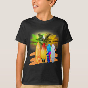 Tropisch Surfboard Hawaii Beach Souvenir Surfing T-shirt