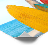 Tropisch surfbordstrand poster (Hoek)