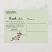 Tropisch surrealistisch landschap dank u aankondigingskaart (Achterkant)