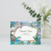 Tropisch surrealistisch landschap dank u aankondigingskaart (Staand voorkant)