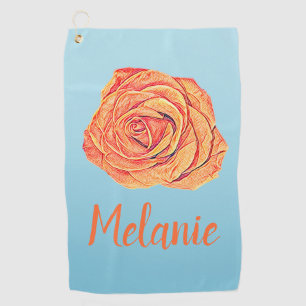 Tropisch Tangerine Golfhanddoek