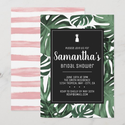 Tropisch Thema Bruids Bachelorette Verjaardagsfees Kaart (Voorkant / Achterkant)