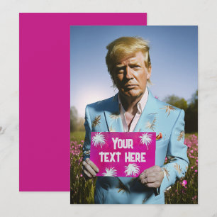 Tropisch-thematisch portret Donald Trump lookalike Kaart