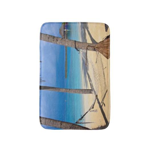 Tropisch Thormk Hammock Hanging Seaside Badmat (Voorkant Verticaal)