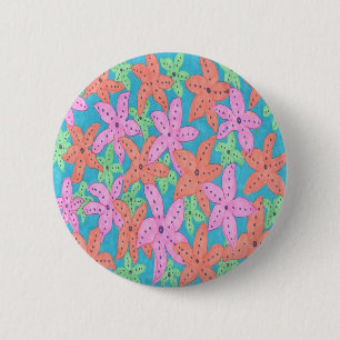 Tropisch toneelpatroon ronde button 5,7 cm