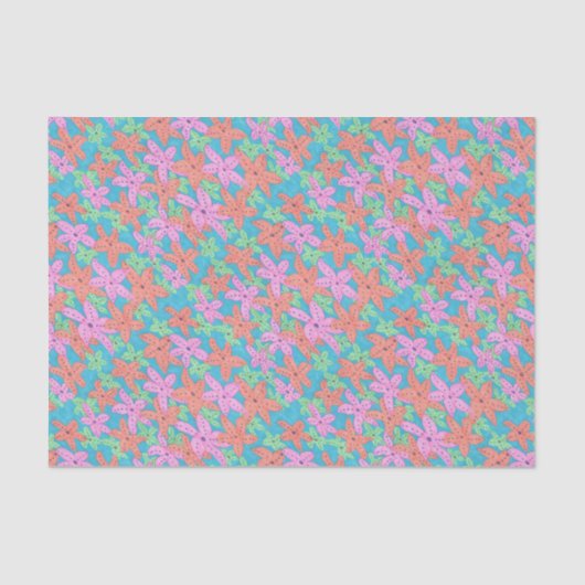 Tropisch toneelpatroon tissuepapier (Voorkant)