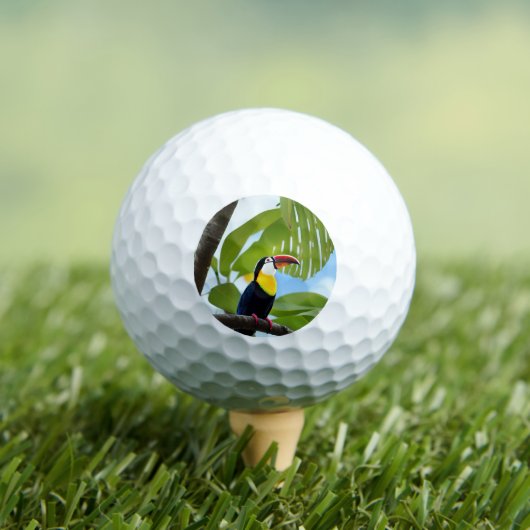 Tropisch toucan in een boom golfballen (Insitu Shirt)