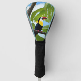 Tropisch toucan in een boom golfheadcover