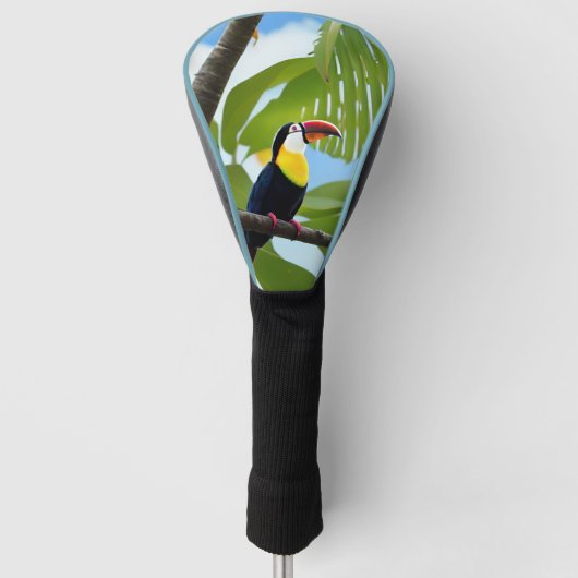 Tropisch toucan in een boom golfheadcover (Voorkant)