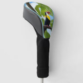 Tropisch toucan in een boom golfheadcover (Schuin)