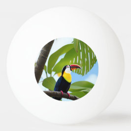 Tropisch toucan in een boom pingpongballen