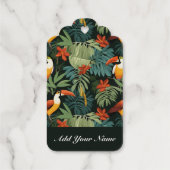 Tropisch Toucan Patroon Cadeaulabels (Achterkant)