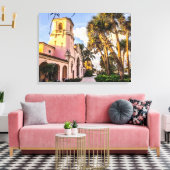 Tropisch treinstation canvas afdruk (Insitu (Woonkamer))