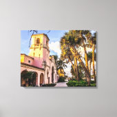 Tropisch treinstation canvas afdruk (Voorkant)