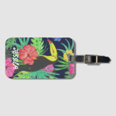Tropisch Tucaan en laat regenwoud gepersonaliseerd Bagagelabel (Voorkant (horizontaal))