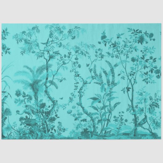 Tropisch tuin- en vogelontkoppelpapier tissuepapier (Voorkant)