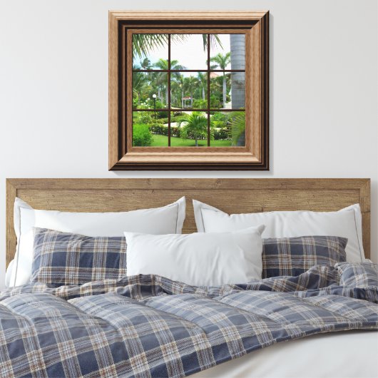 Tropisch Uitzicht Canvas voor ruiten (Insitu (Slaapkamer))