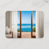 Tropisch Uitzicht in deuropening Visitekaartje (Voorkant)