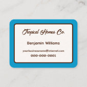 Tropisch Uitzicht in deuropening Visitekaartje (Achterkant)