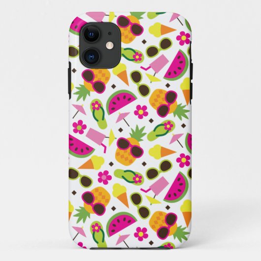 Tropisch vakantie naadloos patroon Case-Mate iPhone case (Achterkant)