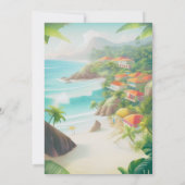 Tropisch Vallarta Mexicaanse Trouwbestemming Kaart (Achterkant)