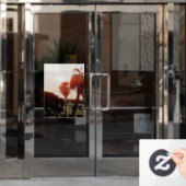 Tropisch venster vastklampen raamsticker (Kantoordeur)