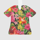Tropisch ventilatorretroflector Aloha Shirt Print Ornament (voorkant)