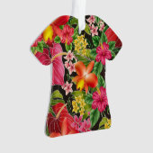 Tropisch ventilatorretroflector Aloha Shirt Print Ornament (voorkant)