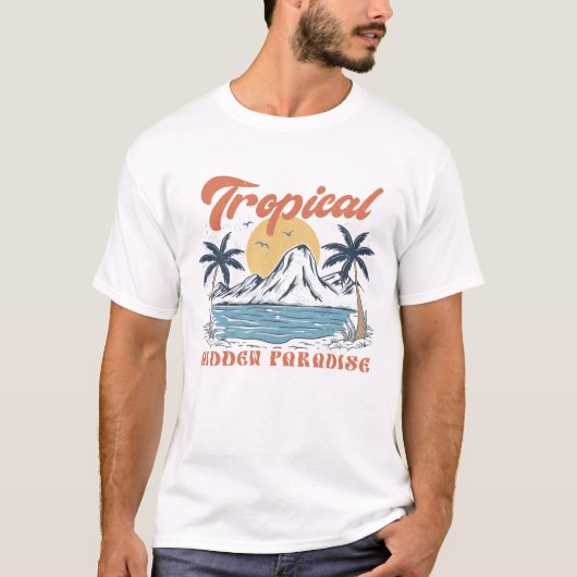 Tropisch verborgen paradijs t-shirt (Voorkant)