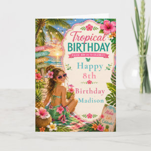 Tropisch Verjaardagsfeest Kaart