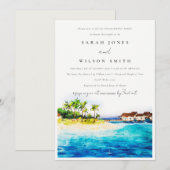 Tropisch Verloving van het strand van Villa Seasca Kaart (Voorkant / Achterkant)