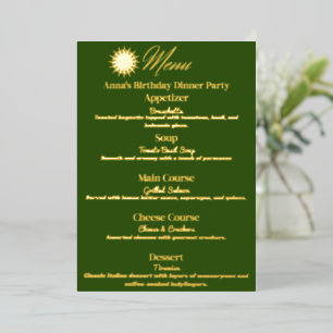 Tropisch Vibe Feestmenu Folie Feestdagenkaart