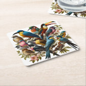 Tropisch Vierkante Kartonnen Onderzetter (Schuin)