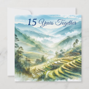 Tropisch Vietnam Bestemming Blauw Wit Klassiek Kaart