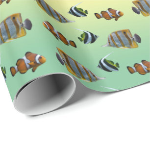 Tropisch Vis Frenzy Inpakpapier (Regenboog)