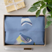 Tropisch visblauw ontkoppelingsvaartuig tissuepapier (Geschenk)