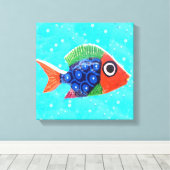 Tropisch viscanvas afdrukken (Insitu (Houten vloer))