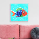 Tropisch viscanvas afdrukken (Insitu (Woonkamer))