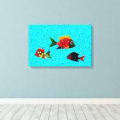 Tropisch visgestort canvas (Insitu (Houten vloer))