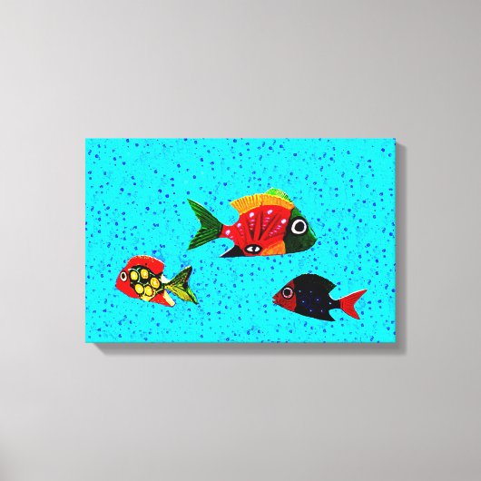 Tropisch visgestort canvas afdruk (Voorkant)