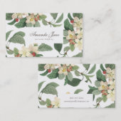 Tropisch Visitekaartje groene bloemen (Voorkant / Achterkant)