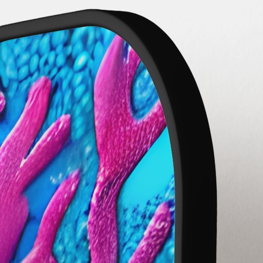 Tropisch visnaadloos patroon pickleball paddle (Links Detail)