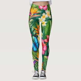 Tropisch Vlinderpatroon Leggings